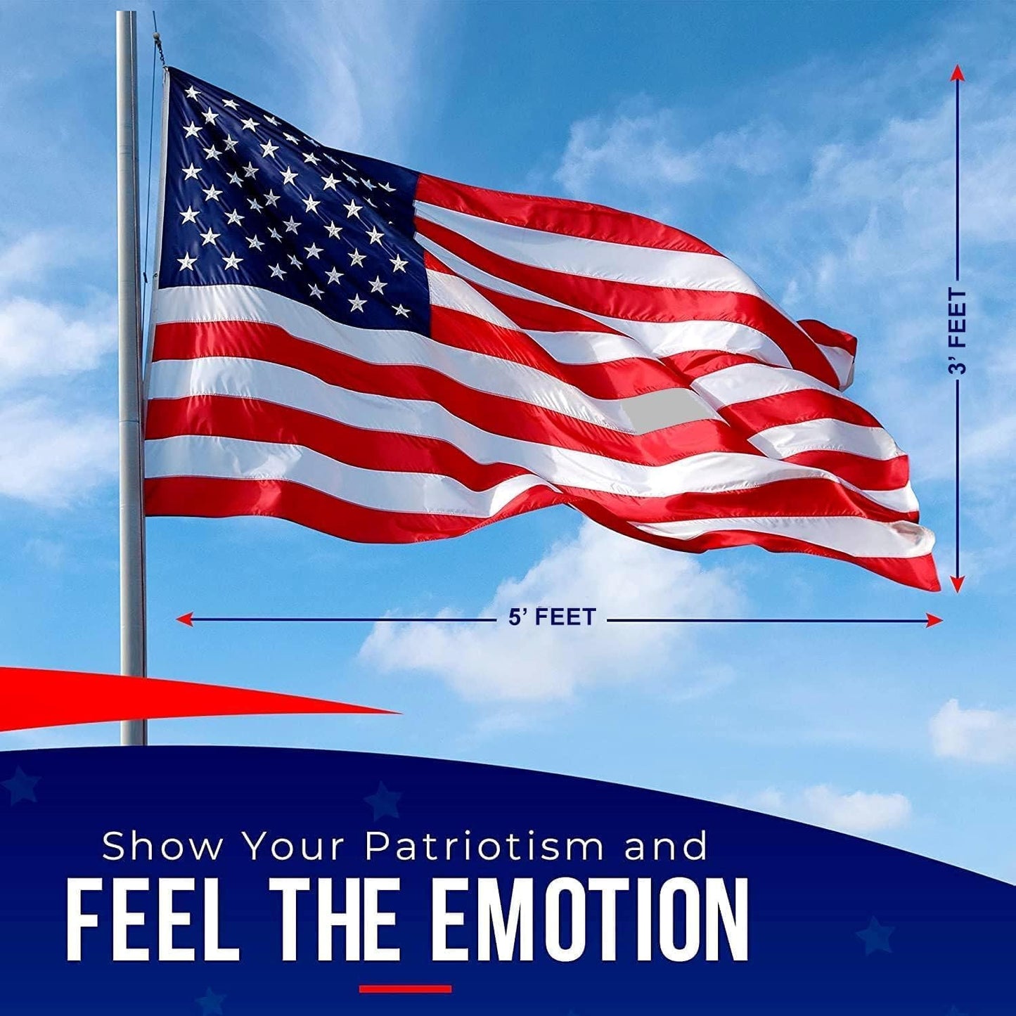 ๐ฅ2026 Best Embroidered Stars American Flags